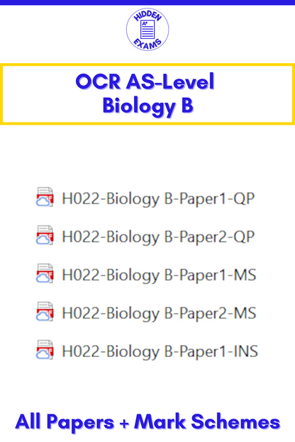 2024 OCR AS-Level Biology B Papers & Mark Schemes