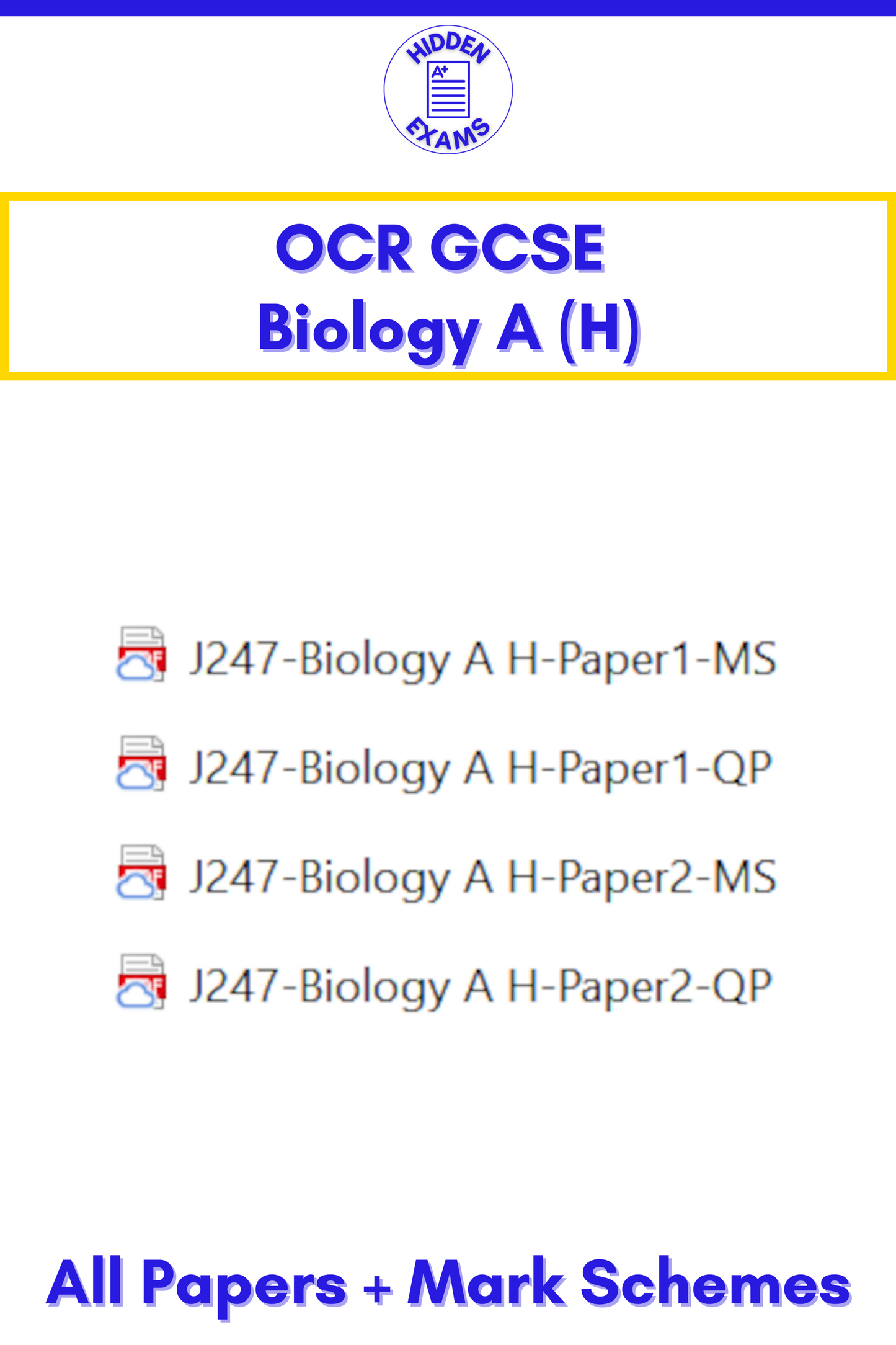 2024 OCR GCSE Papers & Mark Schemes (Set)