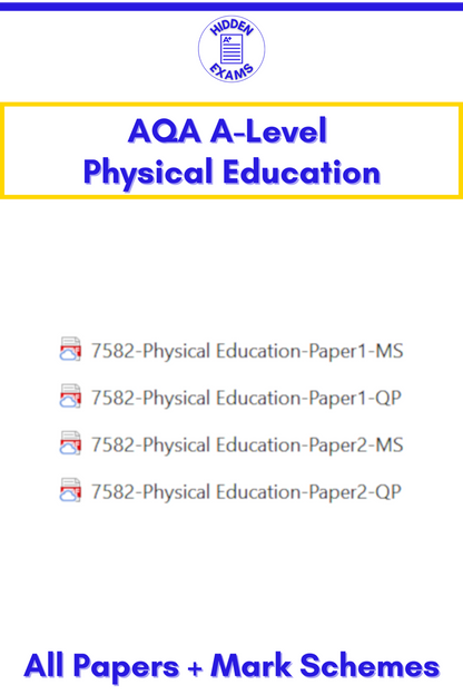 2024 AQA A-Level Physical Education Papers & Mark Schemes