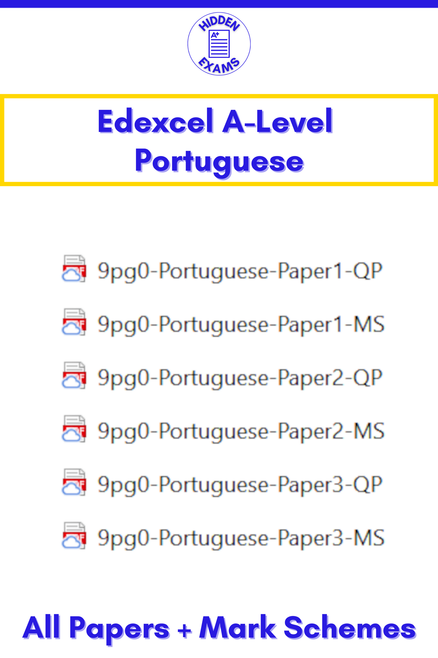 2024 Edexcel A-Level Portuguese Papers & Mark Schemes