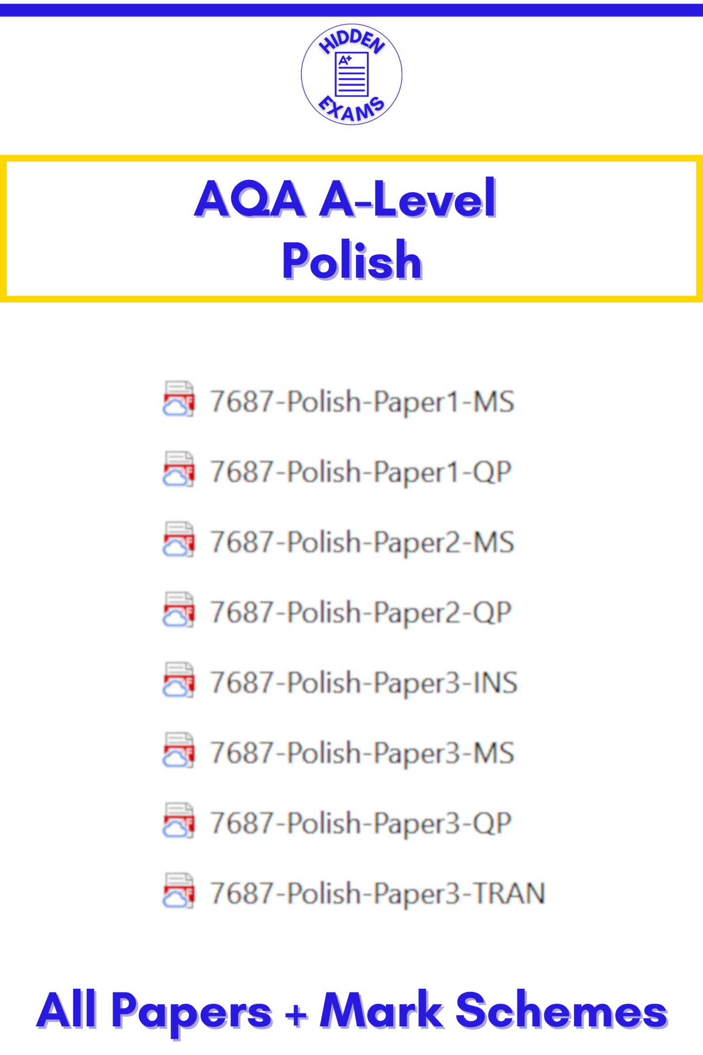 2024 AQA A-Level Polish Papers & Mark Schemes