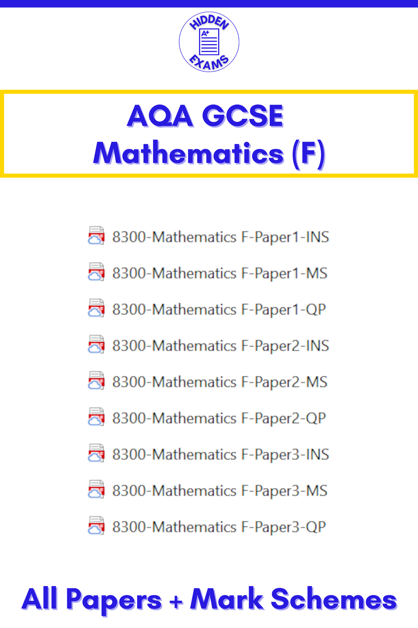 2024 AQA GCSE Maths Papers & Mark Schemes