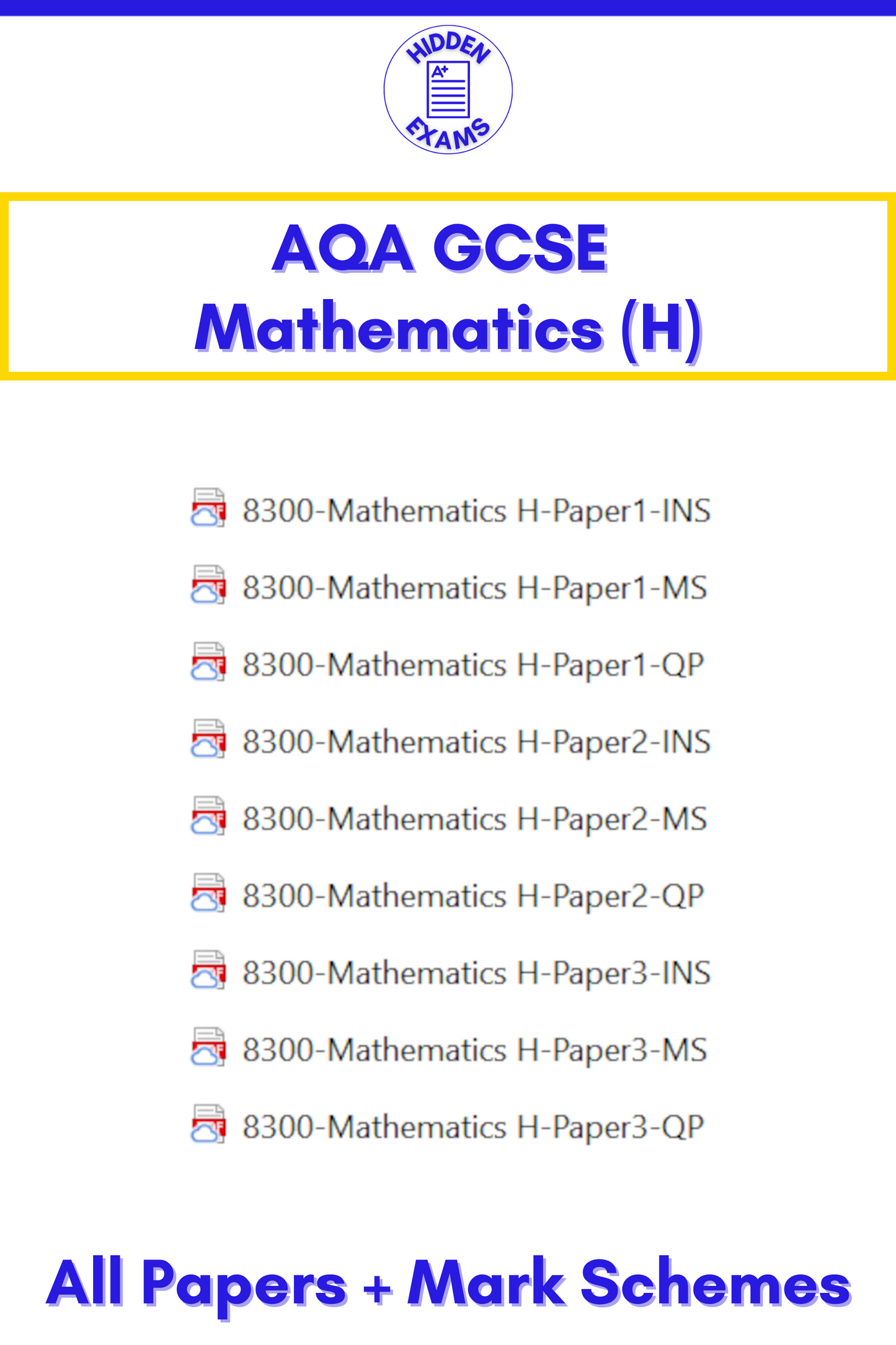 2024 AQA GCSE Maths Papers & Mark Schemes