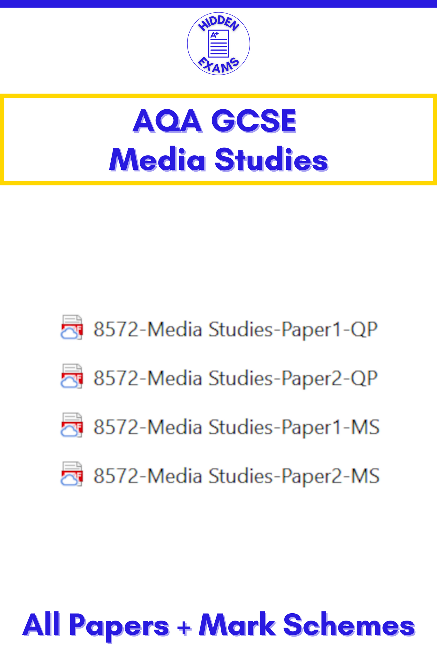 2024 AQA GCSE Media Studies Papers & Mark Schemes