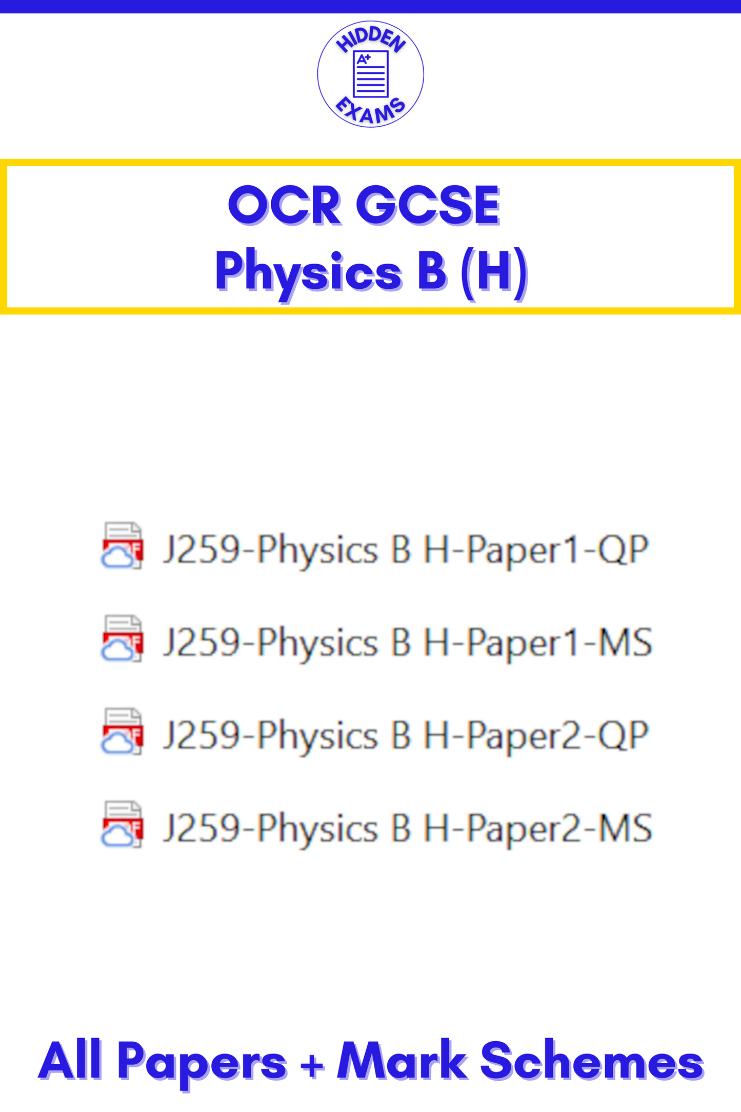 2024 OCR GCSE Papers & Mark Schemes (Set)