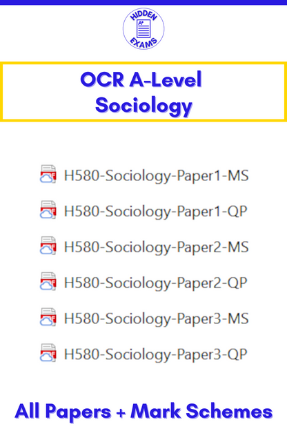 2024 OCR A-Level Sociology Papers & Mark Schemes