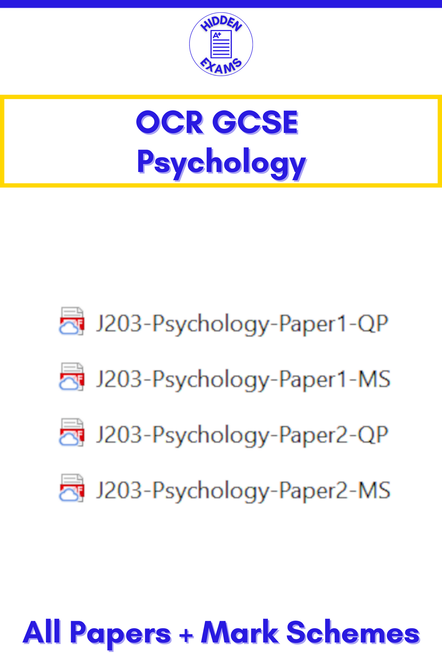 2024 OCR GCSE Papers & Mark Schemes (Set)