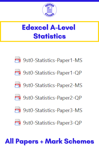 2024 Edexcel A-Level Statistics Papers & Mark Schemes