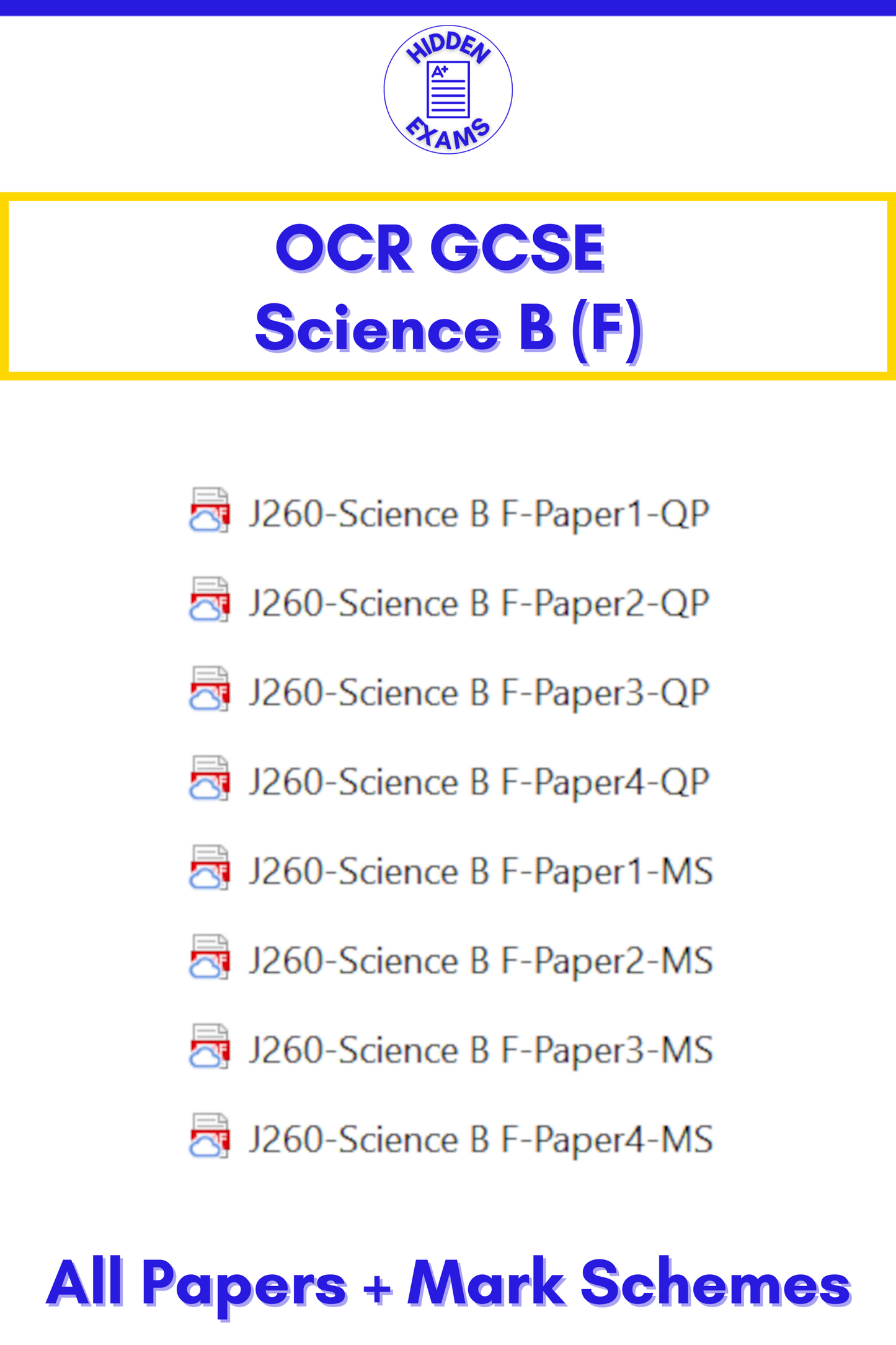 2024 OCR GCSE Papers & Mark Schemes (Set)