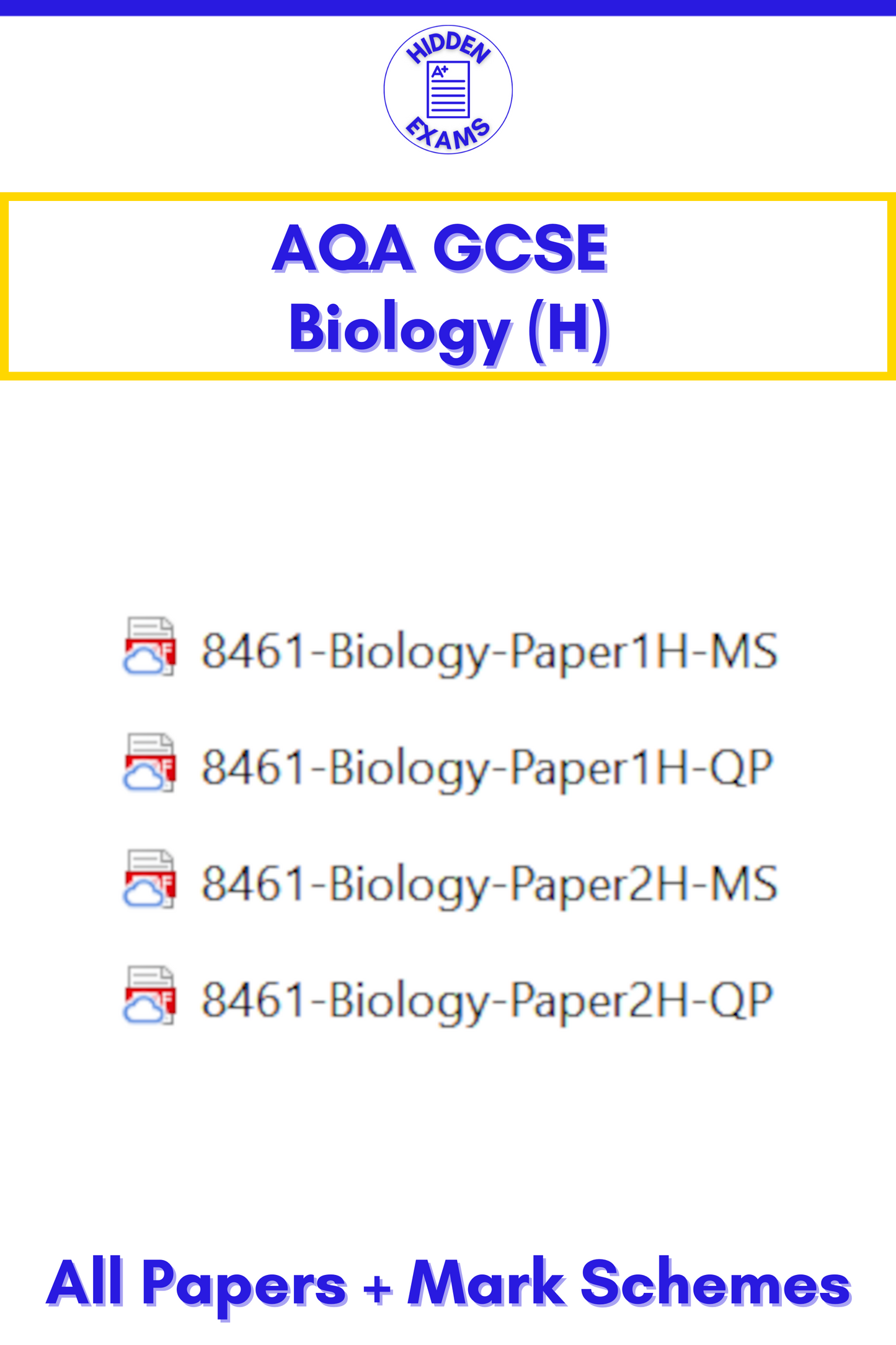 2024 AQA GCSE Biology Papers & Mark Schemes