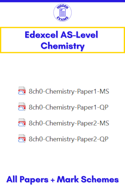 2024 Edexcel AS-Level Chemistry Papers & Mark Schemes