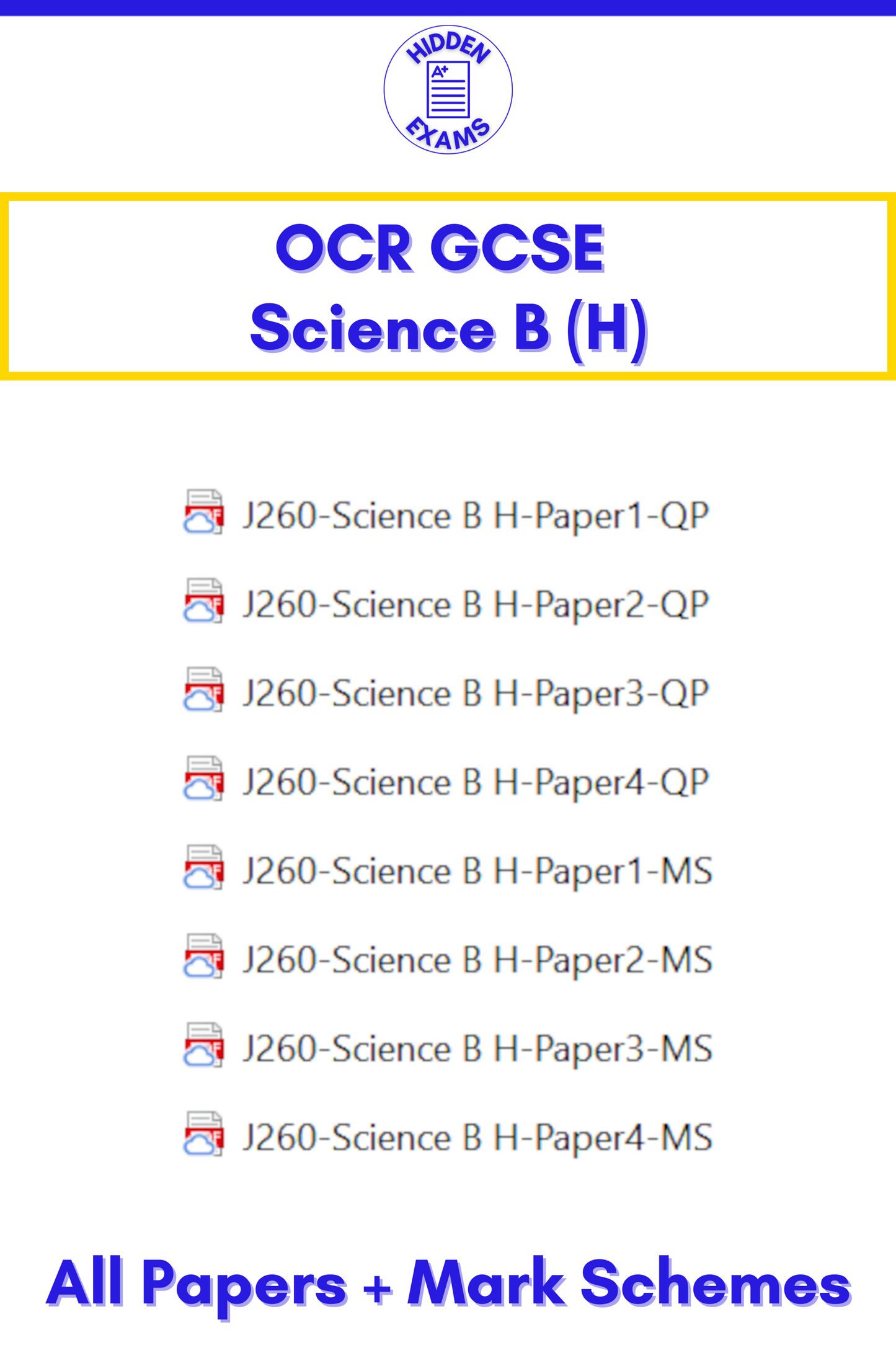 2024 OCR GCSE Papers & Mark Schemes (Set)