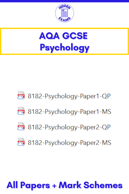 2024 AQA GCSE Psychology Papers & Mark Schemes