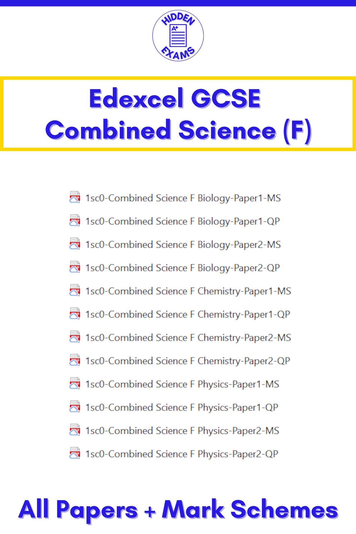 2024 Edexcel GCSE Papers & Mark Schemes (Set)