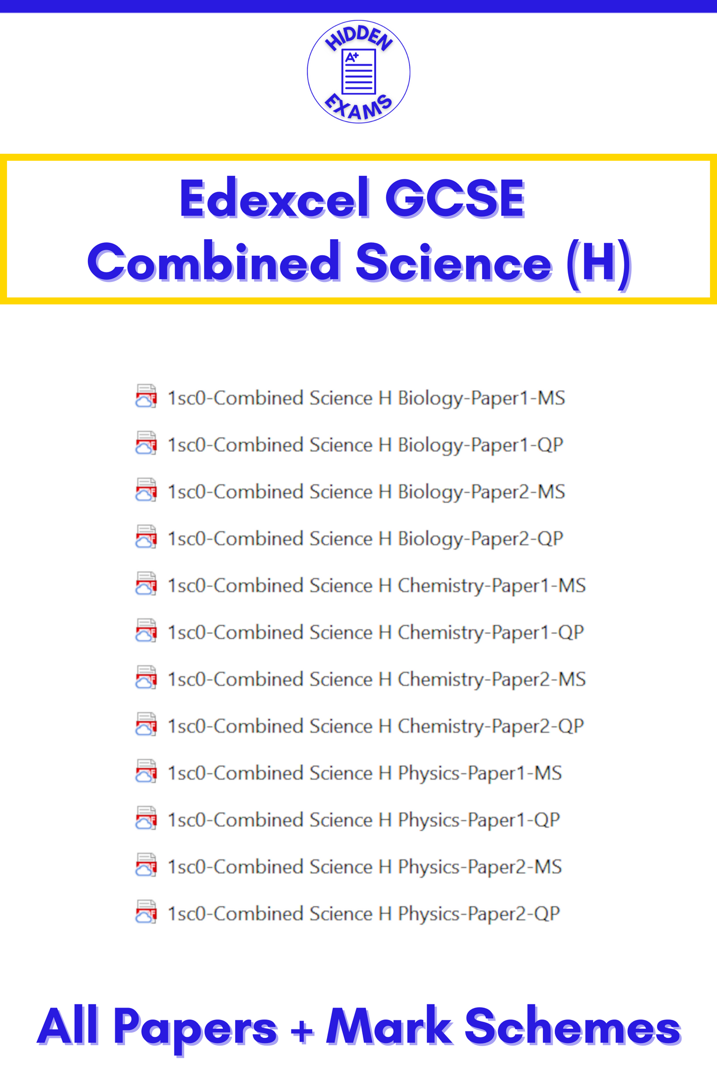 2024 Edexcel GCSE Papers & Mark Schemes (Set)