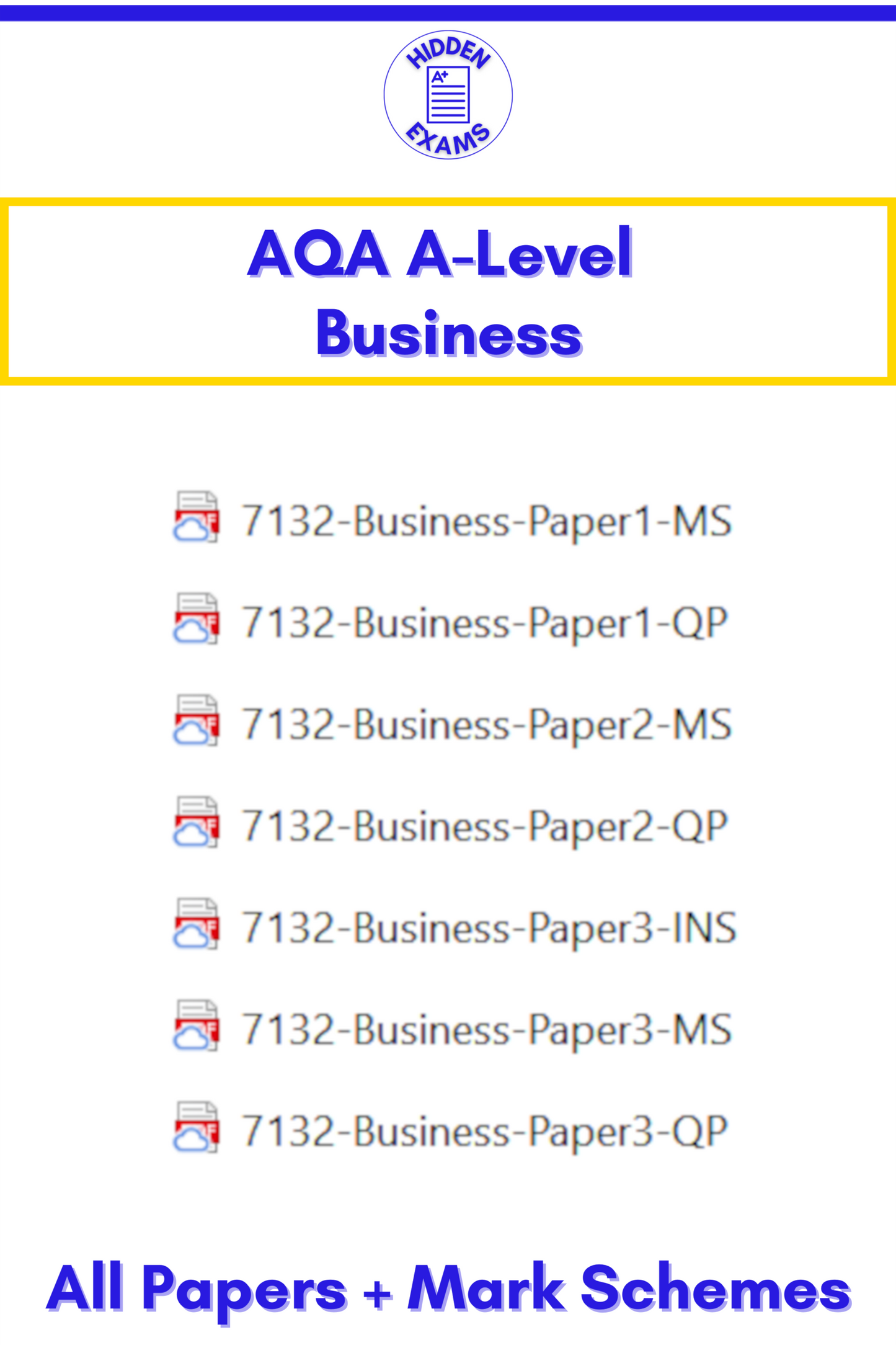 2024 AQA A-Level Business Papers & Mark Schemes