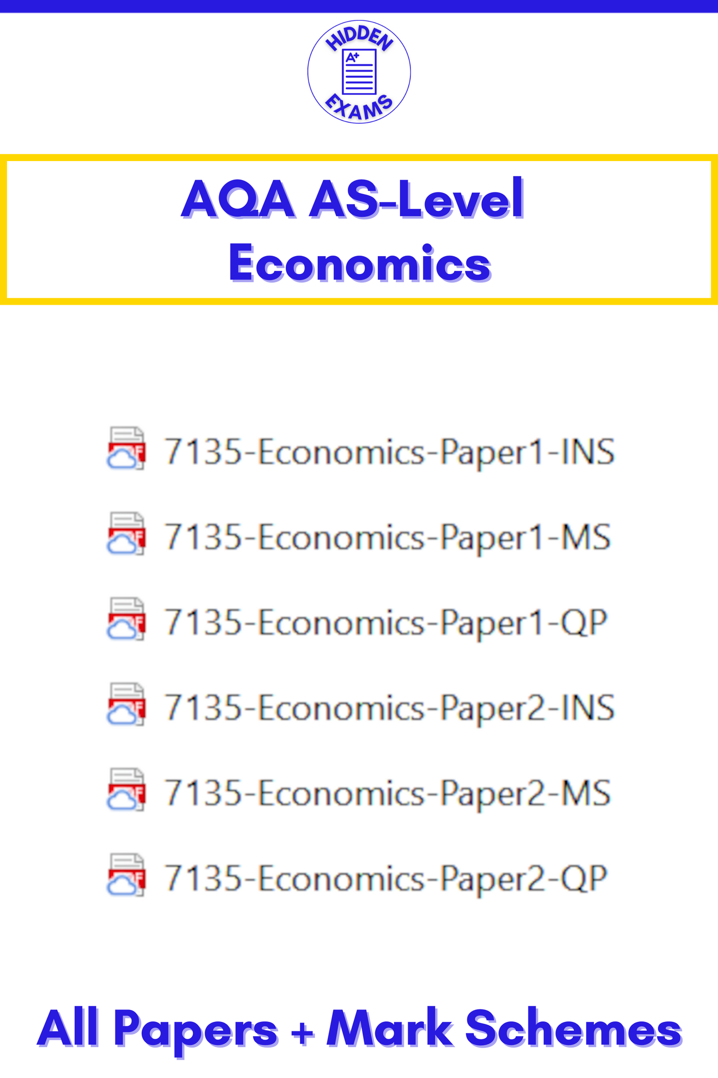 2024 AQA AS-Level Economics Papers & Mark Schemes