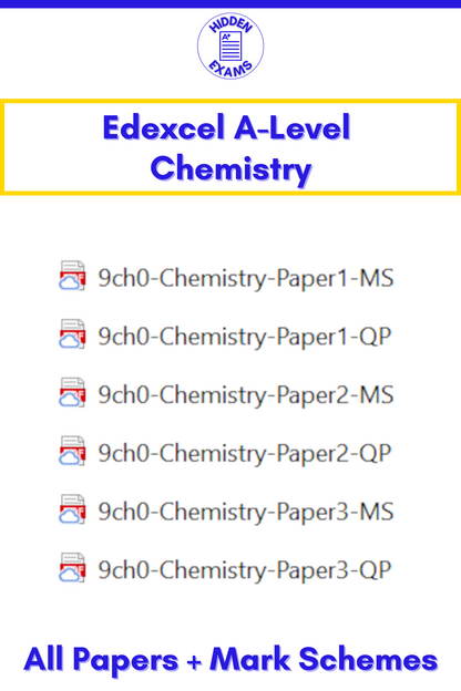 2024 Edexcel A-Level Chemistry Papers & Mark Schemes