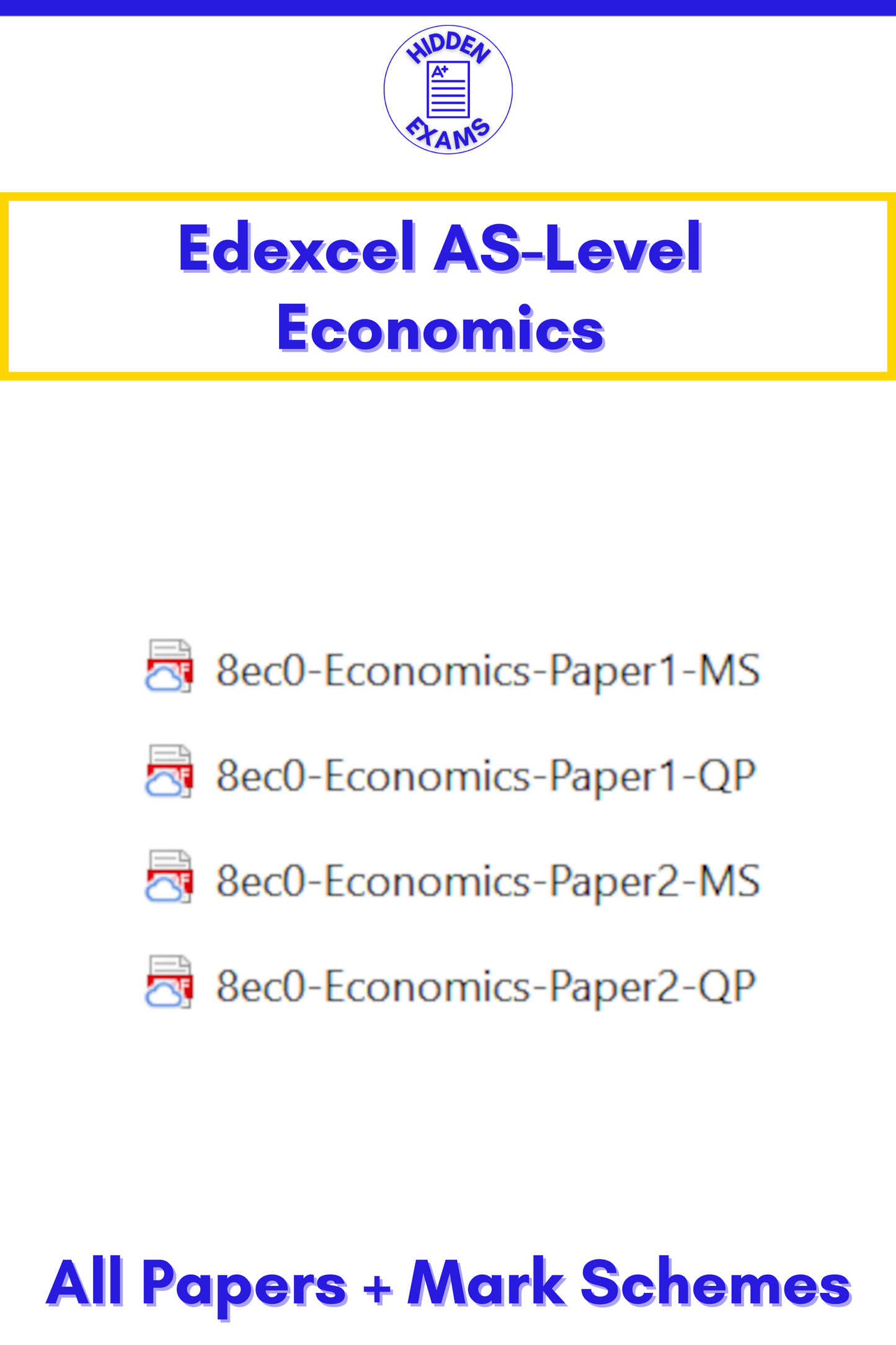 2024 Edexcel AS-Level Economics Papers & Mark Schemes