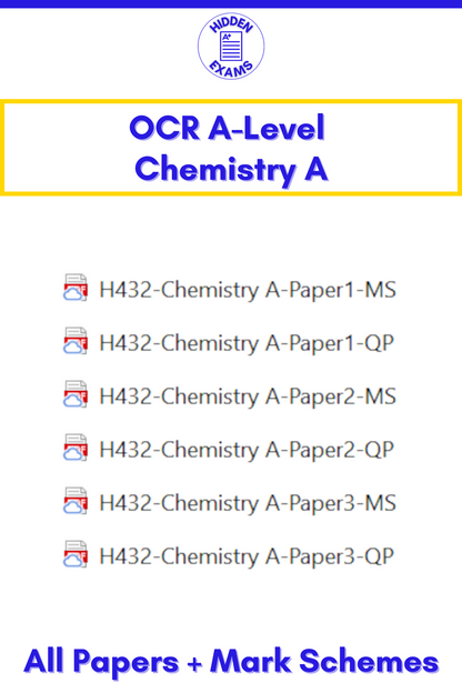 2024 OCR A-Level Chemistry A Papers & Mark Schemes