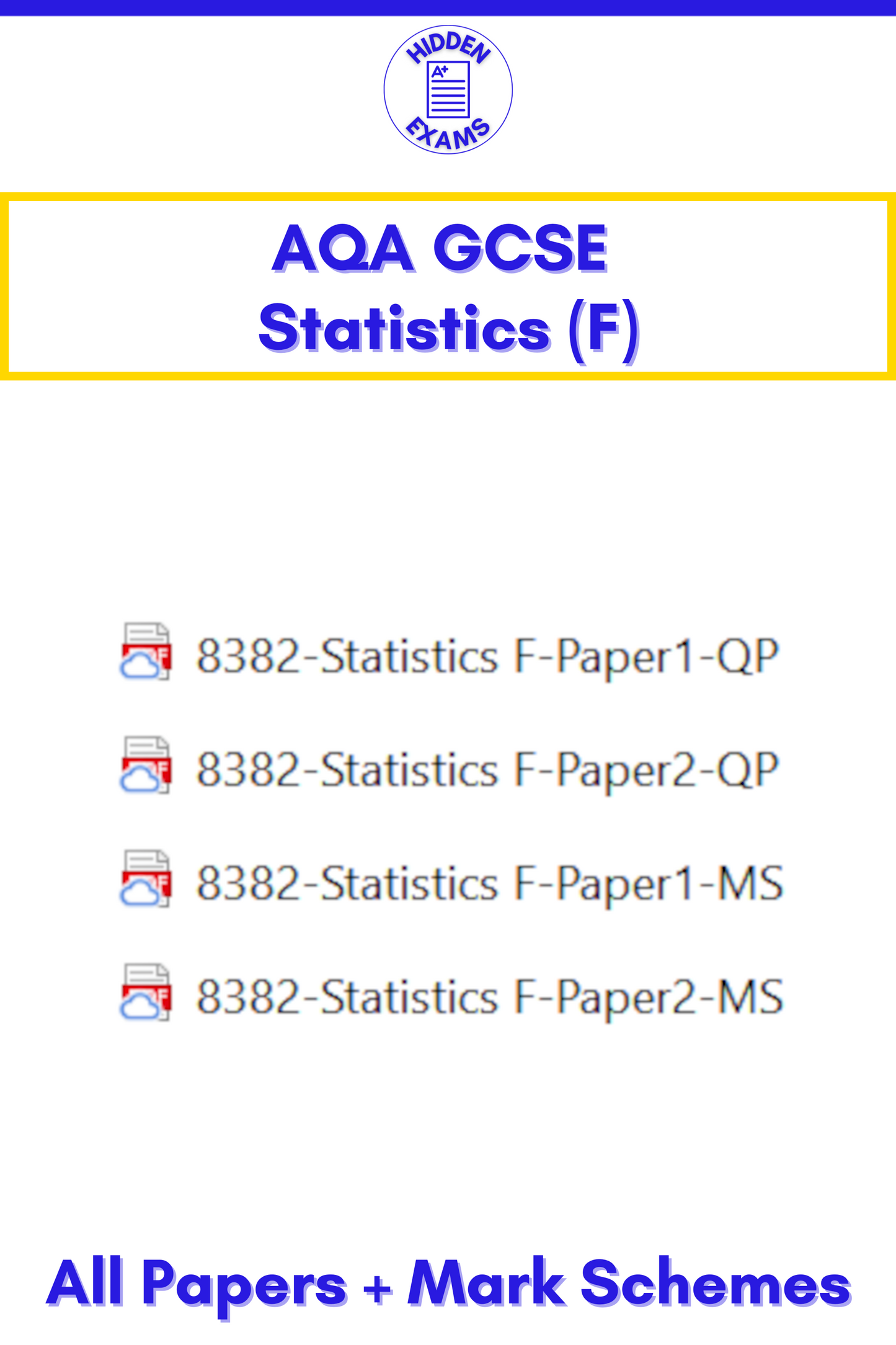 2024 AQA GCSE Statistics Papers & Mark Schemes