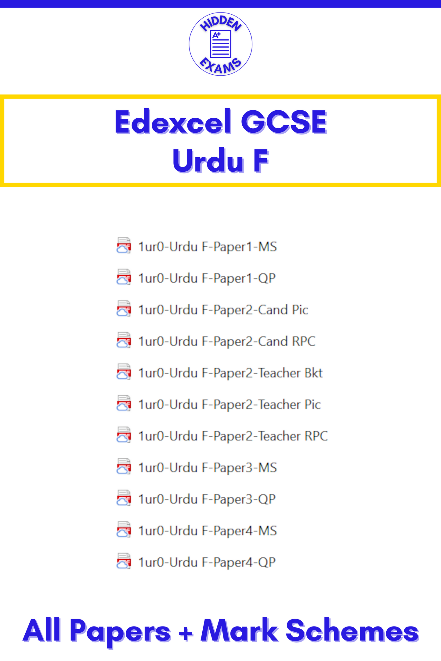 2024 Edexcel GCSE Papers & Mark Schemes (Set)