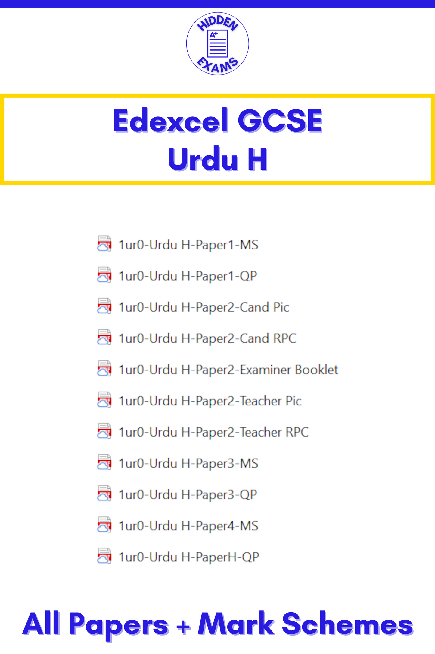 2024 Edexcel GCSE Papers & Mark Schemes (Set)