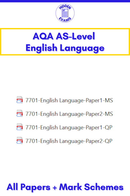 2024 AQA AS-Level English Language Papers & Mark Schemes