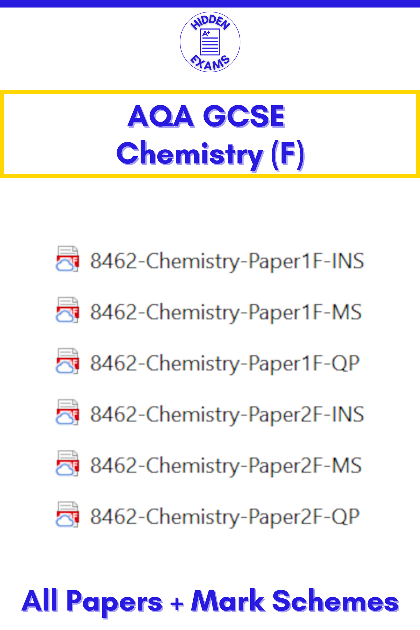 2024 AQA GCSE Chemistry Papers & Mark Schemes