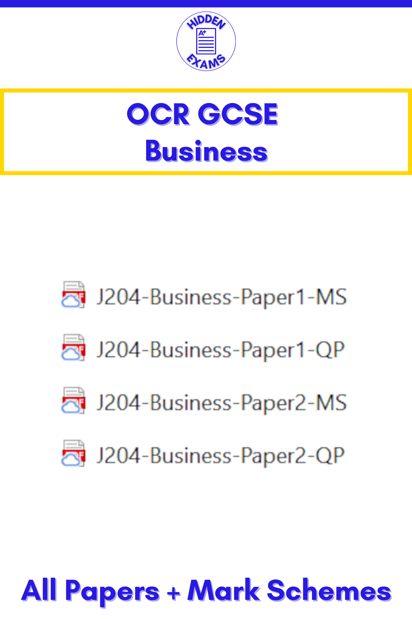 2024 OCR GCSE Papers & Mark Schemes (Set)