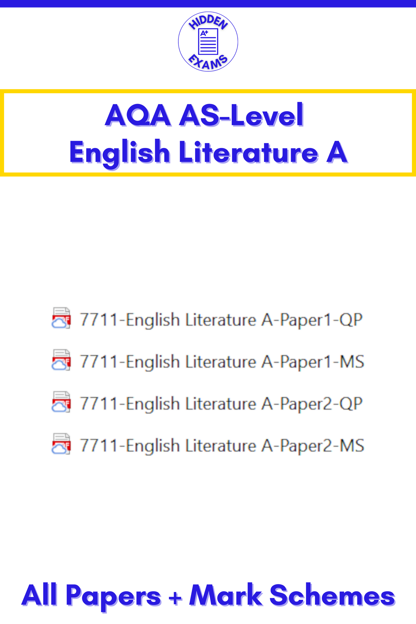 2024 AQA AS-Level English Literature A Papers & Mark Schemes