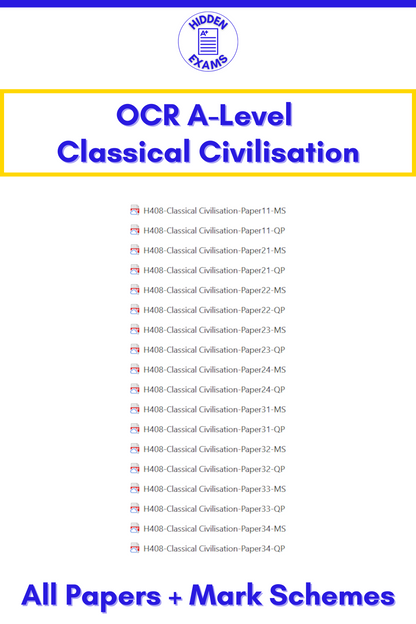 2024 OCR A-Level Classical Civilisation Papers & Mark Schemes