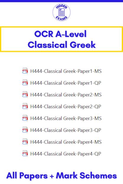 2024 OCR A-Level Classical Greek Papers & Mark Schemes