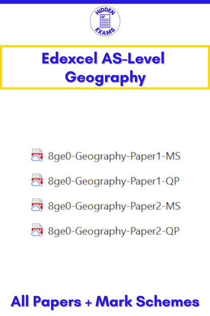 2024 Edexcel AS-Level Geography Papers & Mark Schemes