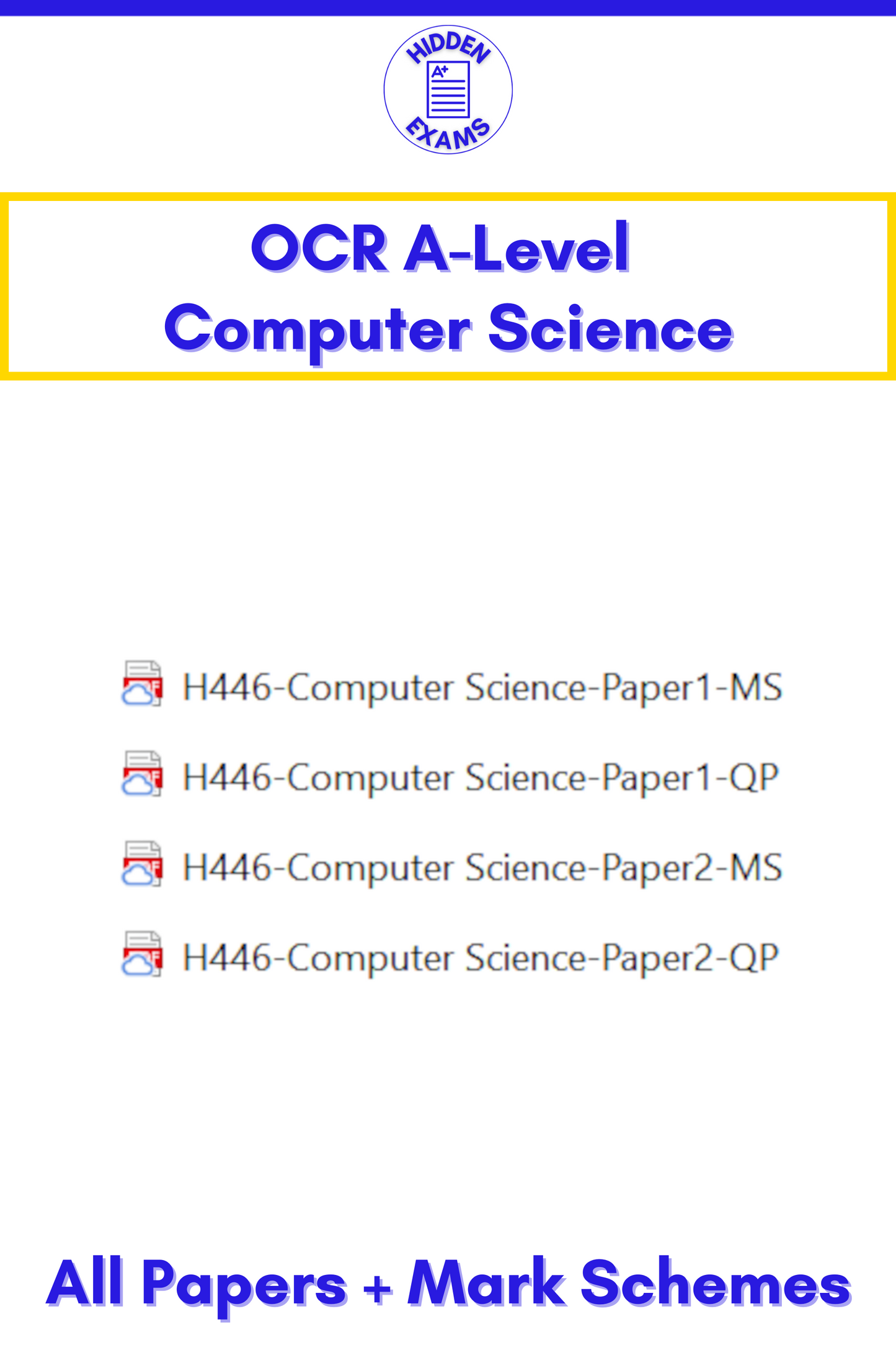 2024 OCR A-Level Computer Science Papers & Mark Schemes