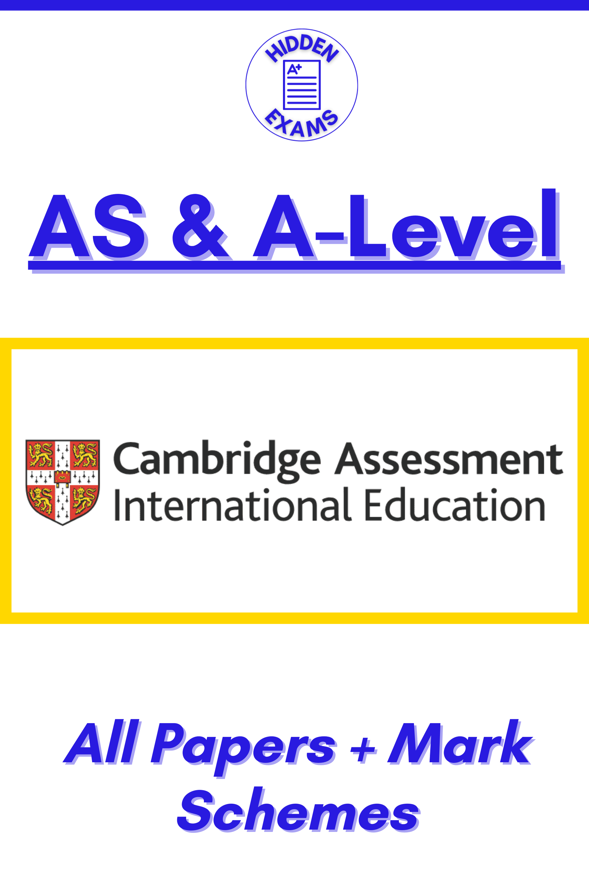 2024 Cambridge International (CIE) AS & A-Level Papers & Mark Schemes