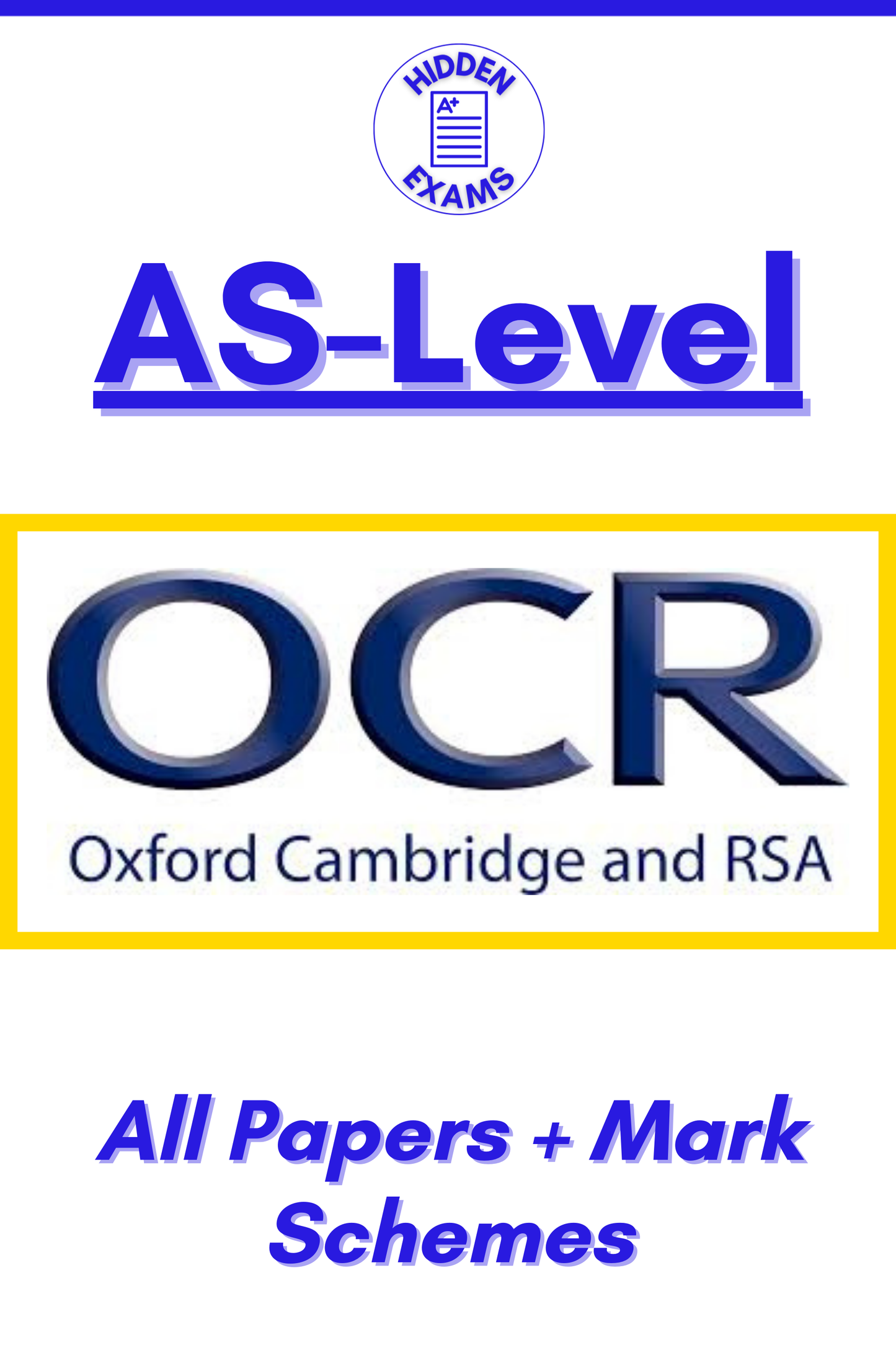 2024 OCR AS-Level Papers & Mark Schemes