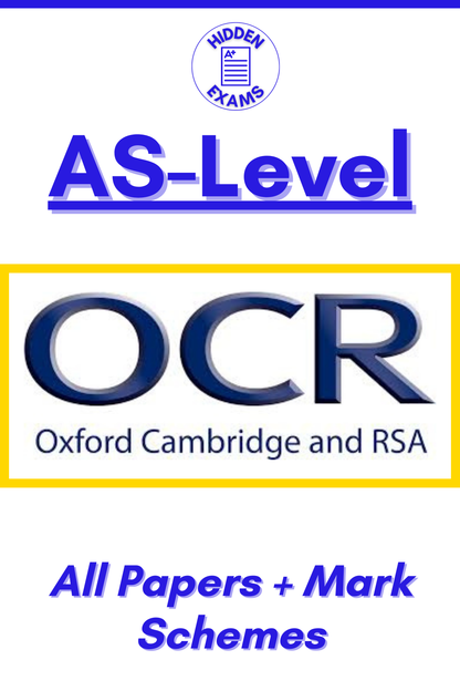 2024 OCR AS-Level Papers & Mark Schemes