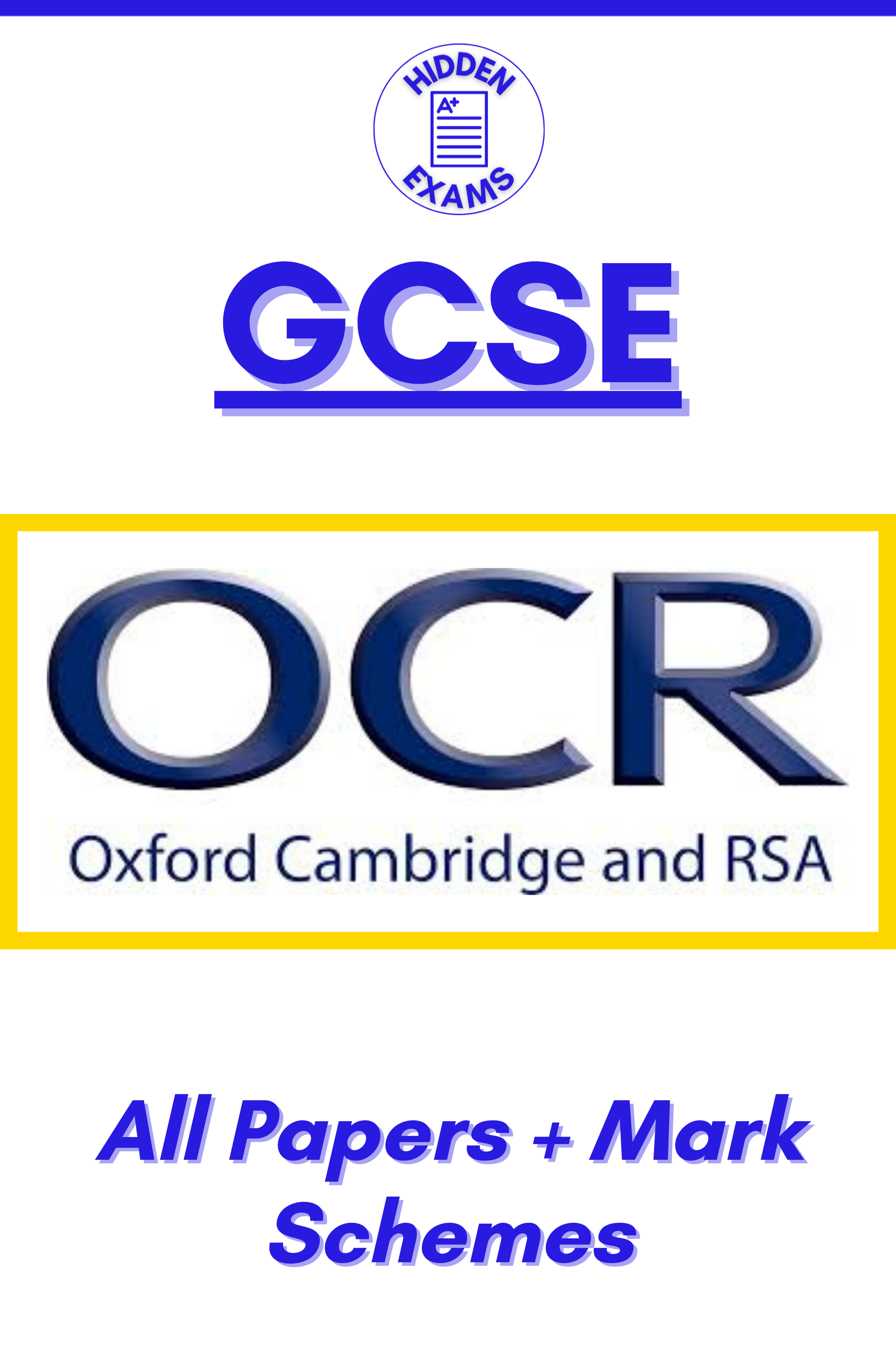 2024 OCR GCSE Papers & Mark Schemes